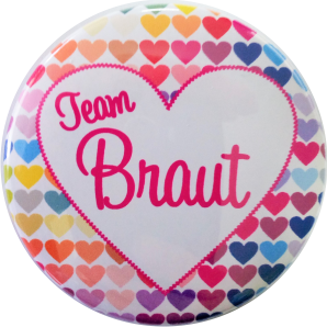 Bride Button with heart